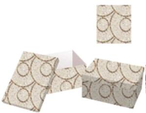 Set 10 Scatole cartone cerchi beige rettangolare