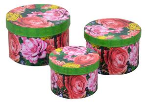 Set 3 Scatole in Similpelle multicolor tondo