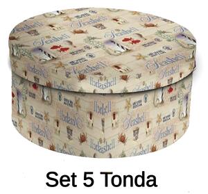 Set 5 Scatole cartone salvagente tondo