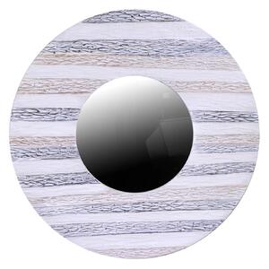 Specchio in legno dipinto blu tondo cm ø80xh2