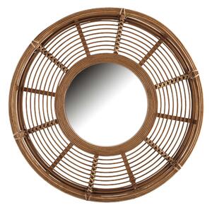 Specchio in legno naturale tondo cm Ø62x8,5