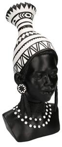 Statua in resina busto donna africana cm 23x16xh39