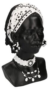 Statua in resina busto donna africana cm 18x20xh30