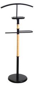 Indossatore Servomuto con stelo in acciaio e in legno nero cm 45x28xh110