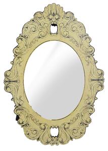 Specchio crema anticato in in legno cm 60x86x1,5