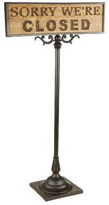 Targa piedistallo open/closed cm 57x23,5xh105