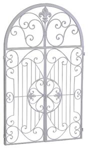 Specchio in metallo avorio cm 61x3xh103
