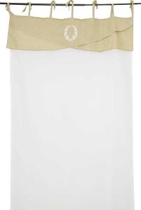 Tenda bianca con balza beige cm 140x260
