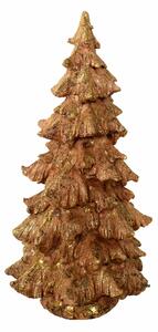 Mini Albero di Natale in Resina rosa glitter oro cm Ø24xh46