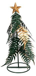 Mini Albero di Natale in Metallo verde oro con stella cm Ø20/30xh57