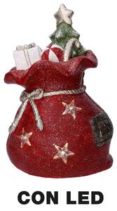 Pacco regalo in Resina con Led rosso cm 27x22xh40