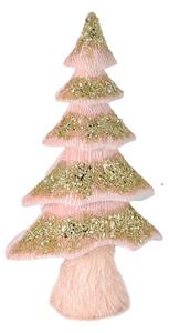 Mini Albero di Natale in Tessuto rosa cm 23x11xh42