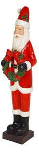 Pupazzo Babbo Natale in Resina rosso cm 31,5x25,5xh120