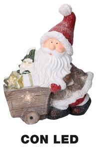 Pupazzo Babbo Natale in Resina con Led rosso cm 39,5x17,5xh47,5