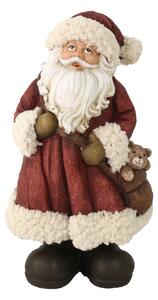 Pupazzo Babbo Natale in Resina rosso cm 18x17xh34