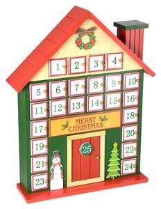 Calendario dell'Avvento in Legno con numeri bianchi cm 29x9xh39,5