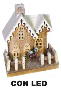 Casetta in Legno con Led naturale cm 22x14xh30