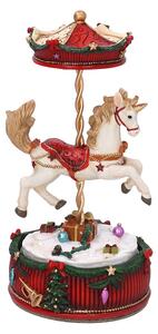 Carillon cavallo in Resina rosso cm 11x11,5xh20,5
