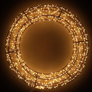 Ghirlanda 900 con Led in Metallo luce bianco caldo cm Ø38xh6,5