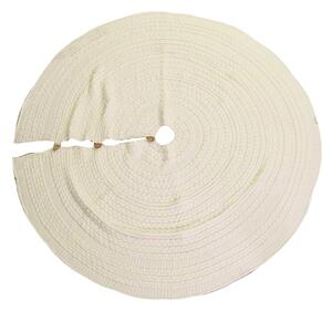 Copri base Albero di Natale in Tessuto maglia crema cm Ø112xh0,5