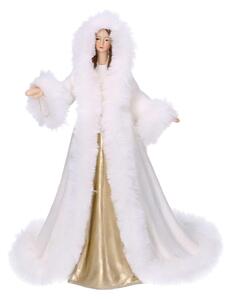 Statuina Donna in Resina bianco cm 18,5x15xh24