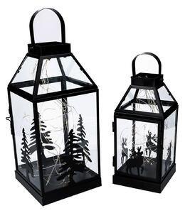 Set 2 Lanterne in Metallo nero