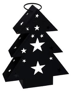 Lanterna in Metallo albero nero cm 27x7,5xh32,5
