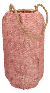 Lanterna in Tessuto rosa tondo cm Ø22xh40