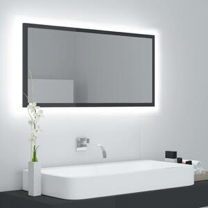 Specchio da parete per bagno con luci LED e sensore touch 80x60 cm in  argento VidaXL