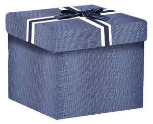 Set 4 Scatole cartone blu quadro