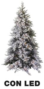 Albero di Natale Artificiale innevato con Led tallinn verde Varie Misure