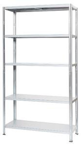 Scaffale in Metallo 5 Ripiani 100x40x187 cm Grigio Nuvolato