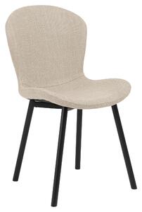 FIORA Beige (tessuto Basel 24) - MODERNA SEDIA IMBOTTITA PER SALONE/SALA DA PRANZO LOFT