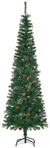 Albero di Natale H195 cm 556 Rami con Pigne Decorative Verde