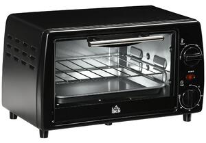 Fornetto Elettrico 10L 750W 36,5x26x22 cm Temperatura Regolabile e Timer Nero