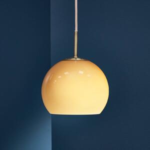 FRANDSEN Lampada a sospensione a sfera, ambra, Ø 18 cm, vetro