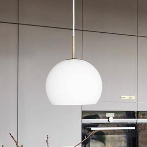 FRANDSEN Lampada a sospensione a sfera, bianco opalino, Ø 25 cm, vetro