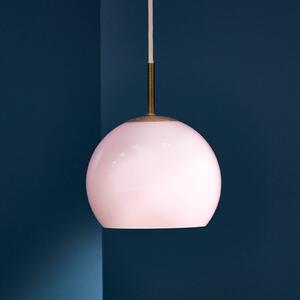 FRANDSEN Lampada a sospensione a sfera, rosé opale, Ø 18 cm, vetro