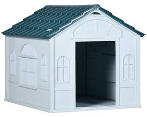 Cuccia per Cani di Taglia Media e Piccola max 20kg 65x75,7x63 cm in Polipropilene Impermeabile Blu