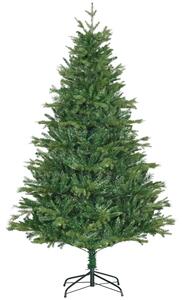 Albero di Natale Artificiale H180 cm 1443 Rami con Decori e Base in Metallo Verde