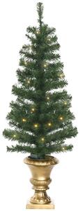 Albero di Natale Artificiale H120 cm 140 Rami con Luci LED Verde