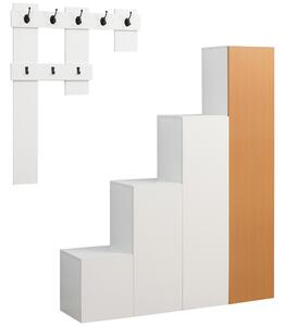 Mobile Ingresso 38,6x37x180 cm in Truciolato e MDF Bianco