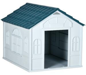 Cuccia per Cani Taglia Media e Grande max 30 kg 84,2x98,2x82 cm in Polipropilene Blu