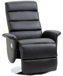 Poltrona Relax Reclinabile 75x92x105 cm in Similpelle Nero