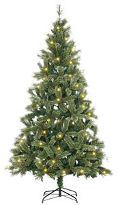 Albero di Natale Artificiale H210 cm 908 Rami con 350 Luci LED Verde