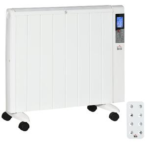Stufetta Elettrica 2000W 75x31x66,5 cm con Timer e Impostazioni di Calore Bianco