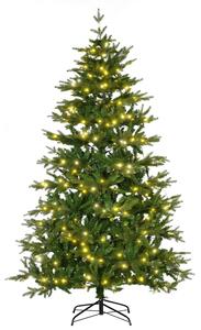 Albero di Natale Artificiale H210 cm 1914 Rami con Luci LED Verde