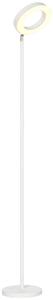 Lampada da Terra a LED compatibile Alexa e Google Home Ø25x168 cm in Acciaio Bianca