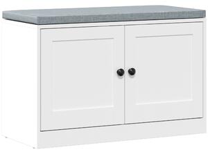 HOMCOM Panca Portascarpe con Cuscino Imbottito, 80x35.5x52.5 cm, Bianco | Aosom Italy
