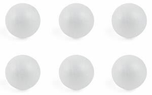 Set 6 Palle di Natale da Decorare Ø5 cm in Polistirolo Bianco